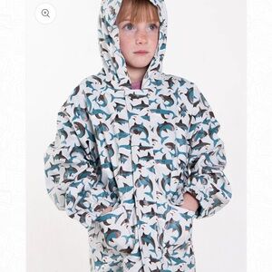 Kids Shark Print Raincoat
